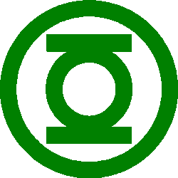 Green and White Circle Logo - Green Lantern Dress Halloween Costume - CROCHET