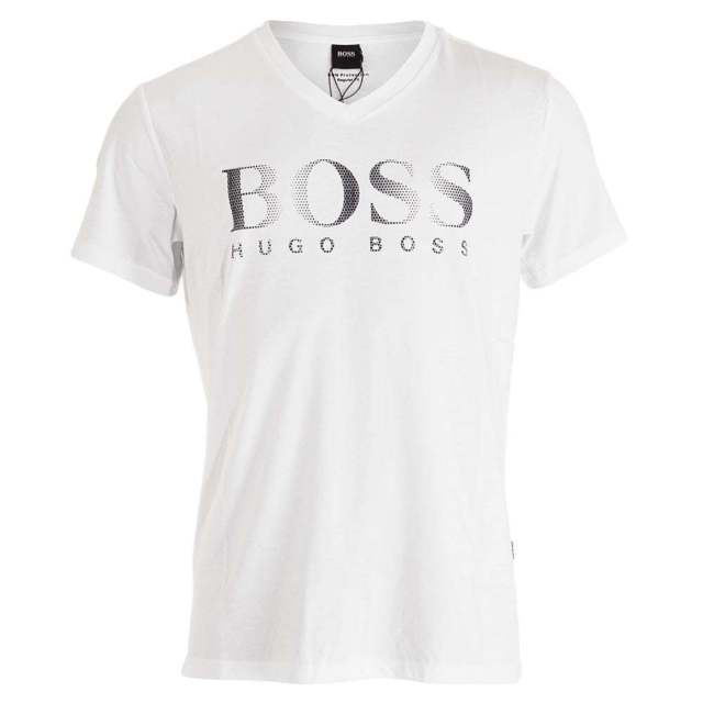 White V Logo - Hugo Boss T-shirt V-neck Strand Shirt With Logo UV Protection Choice ...