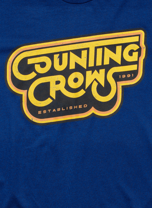 Counting Crows Logo - Rock and Roll TShirts - Blue Retro Logo Men's Tee - Counting Crows ...