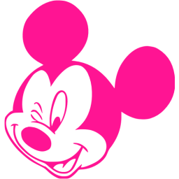 Pink Mickey Mouse Logo - Deep pink mickey mouse 31 icon - Free deep pink Mickey Mouse icons
