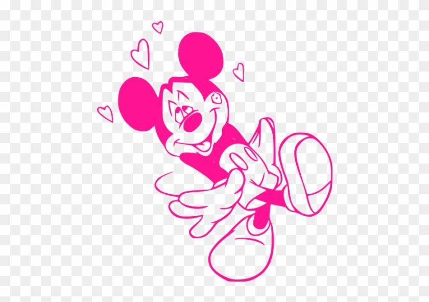 Pink Mickey Mouse Logo - Deep Pink Mickey Mouse 3 Icon Mouse Transparent PNG
