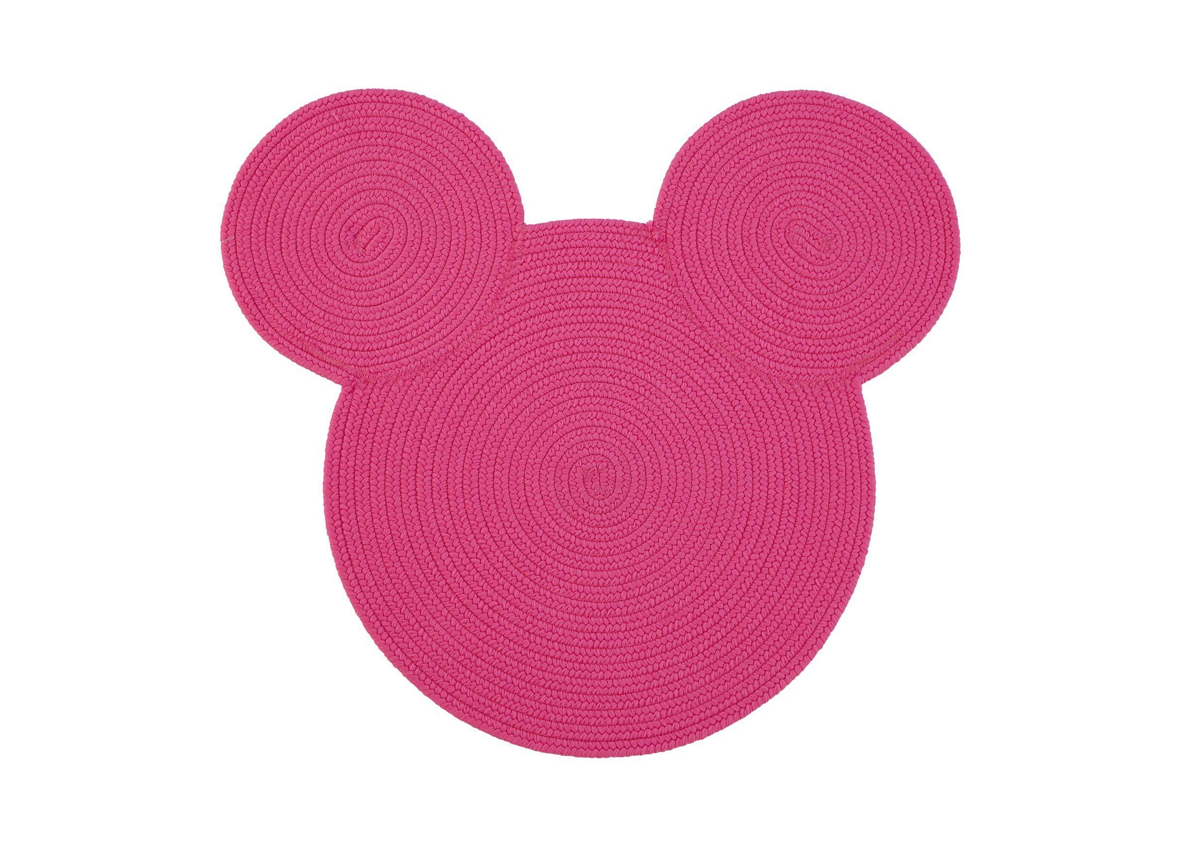Pink Mickey Mouse Logo - Braided Mickey Rug | rugs | Ethan Allen