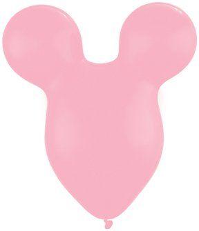 Pink Mickey Mouse Logo - MICKEY MOUSE EARS Head 15 Light PINK Party LATEX