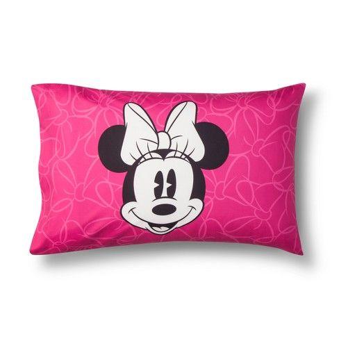 Pink Mickey Mouse Logo - Mickey Mouse & Friends® Minnie Mouse Gray & Pink Pillow Case