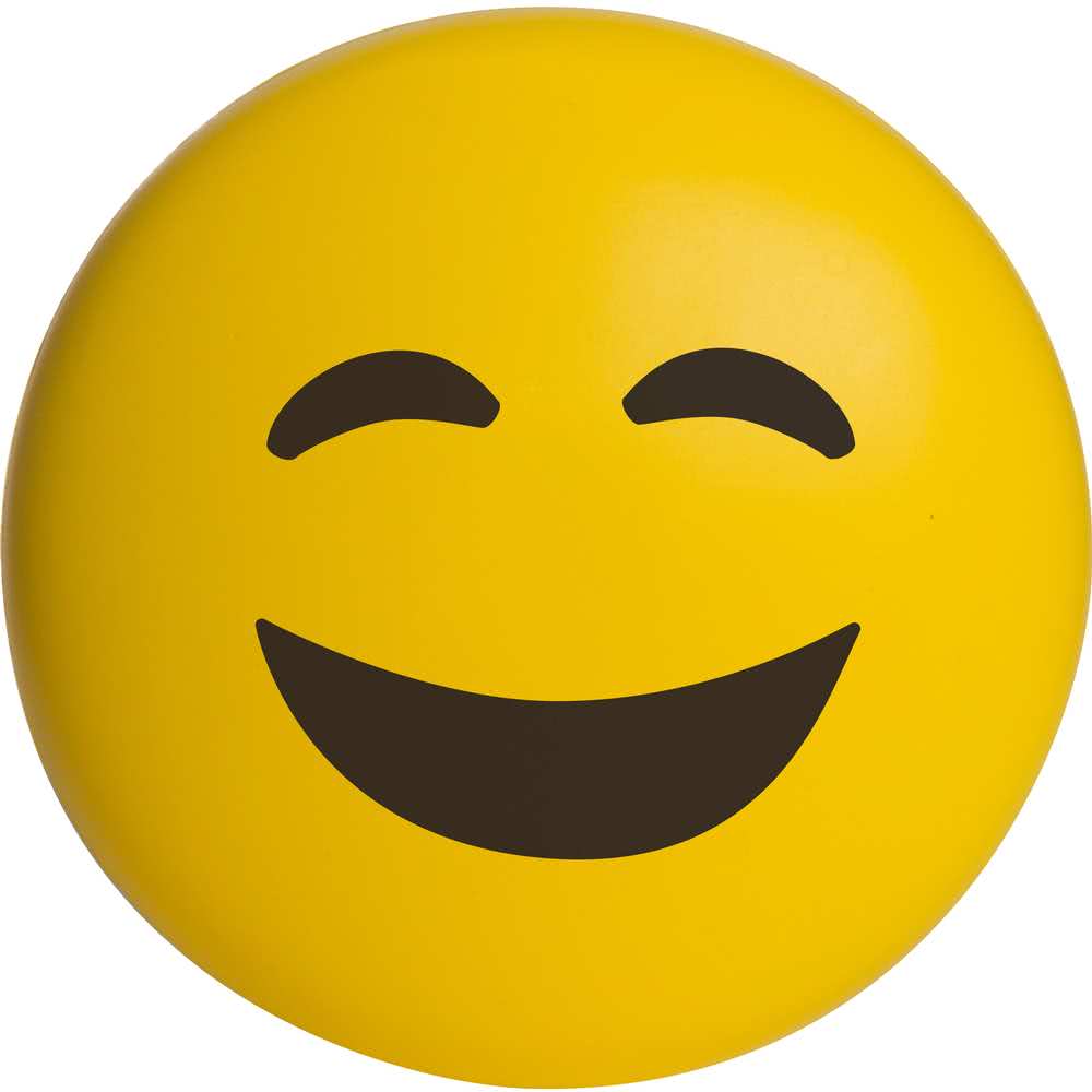 Happy Emoji Logo - Promotional Happy Face Emoji Stress Relievers with Custom Logo