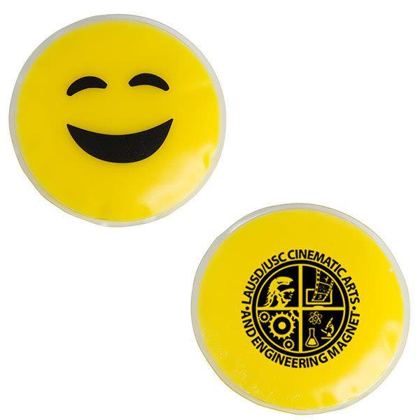 Happy Emoji Logo - Happy Face Emoji Chill Patch with Logo Imprints | Bulk Emoji Ice Packs