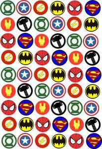 Marvel Superhero Logo - Marvel Superhero Logos Cupcake Edible Fairy Cake Wafer Toppers