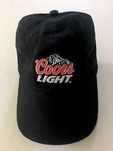 Silver Mountain Logo - Coors Light Beer Baseball Cap Hat black Silver Mountain Logo ...