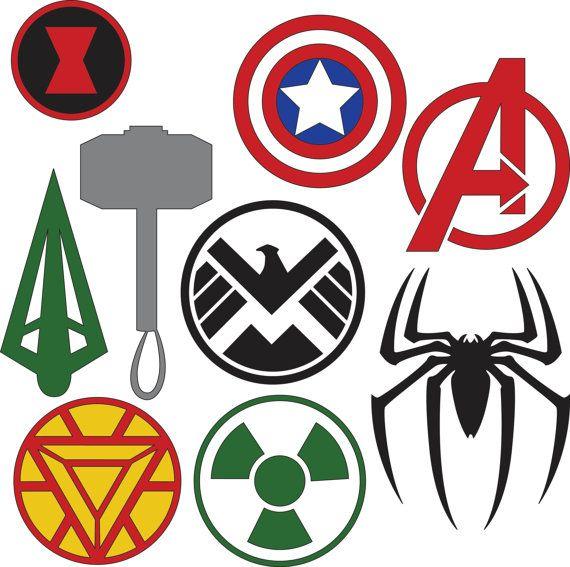 Marvel Superhero Logo - Marvel Superhero Logos (SVG & DXF files) | Superhero Bedroom ...