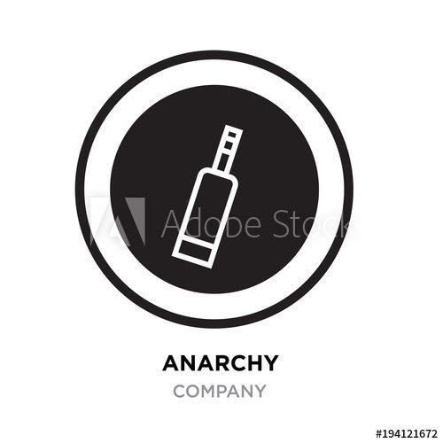 And White Black Antisociallogo Logo - anarchy logo, bottle emblem of arbitrariness and lack of state power