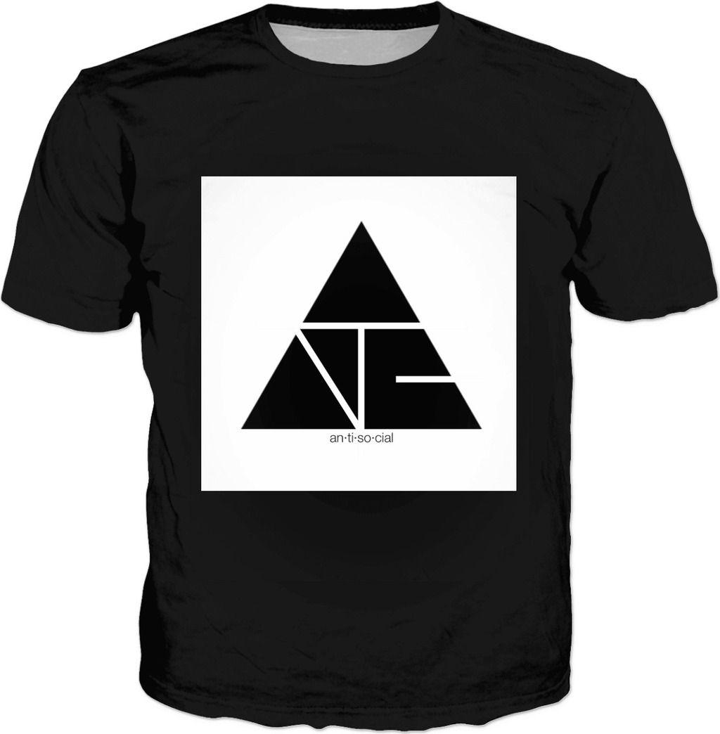 And White Black Antisociallogo Logo - Anti Social Logo T classic black