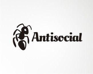 And White Black Antisociallogo Logo - Antisocial Designed by logogo | BrandCrowd