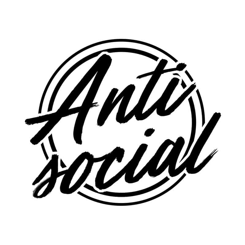 And White Black Antisociallogo Logo - Antisocial logo Póló - Antisocial