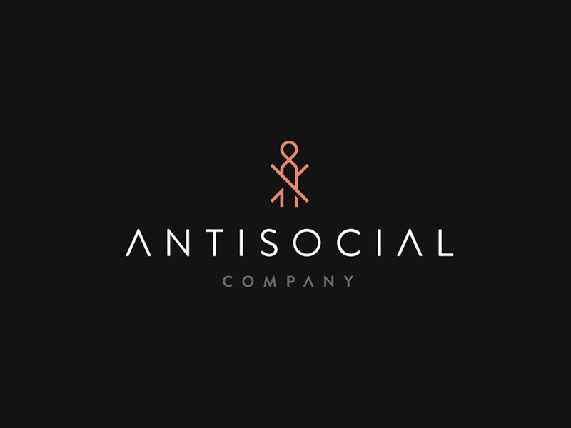 And White Black Antisociallogo Logo - Antisocial Company