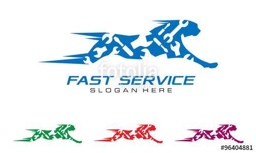 Blue Cheetah Logo - cheetah super fast service logo