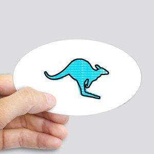 And Symbol with Blue Kangaroo Logo - Blue Kangaroo Stickers - CafePress