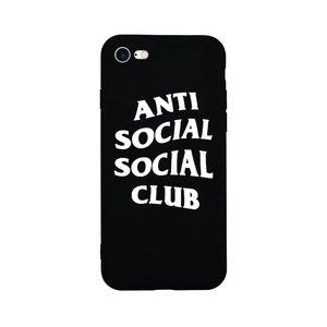 And White Black Antisociallogo Logo - China logo tpu case wholesale