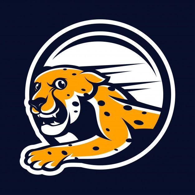 Blue Cheetah Logo - Cheetah logo emblem Vector | Premium Download