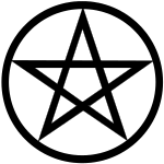 Star within a Circle Logo - Pentagram