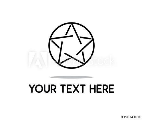Star within a Circle Logo - star line in circle logo design - Buy this stock vector and explore ...