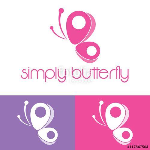Butterfly Simple Logo - Simple Butterfly Logo Design Template v.1