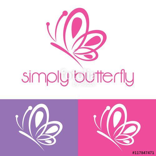 Butterfly Simple Logo - Simple Butterfly Logo Design Template v.4