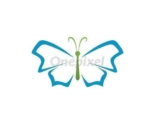 Butterfly Simple Logo - Butterfly beauty logo simple, colorful icon. Logo. Vector