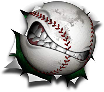 Mean Ball Logo - Baseball mean ball **HOT** logo Wall Graphic Sticker