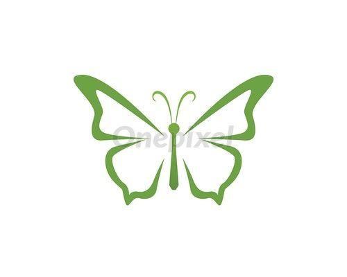 Butterfly Simple Logo - Butterfly beauty logo simple, colorful icon. Logo. Vector