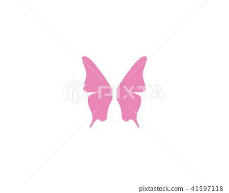 Butterfly Simple Logo - Butterfly conceptual simple, Logo. Vector illustr - Stock ...