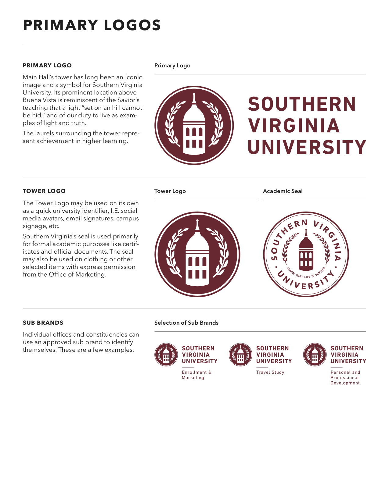 Prominent S Logo - Brand Standards & Logo Downloads. Southern Virginia University