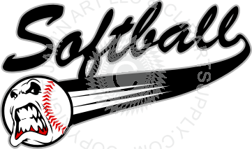 Mean Ball Logo - Softball with mean ball