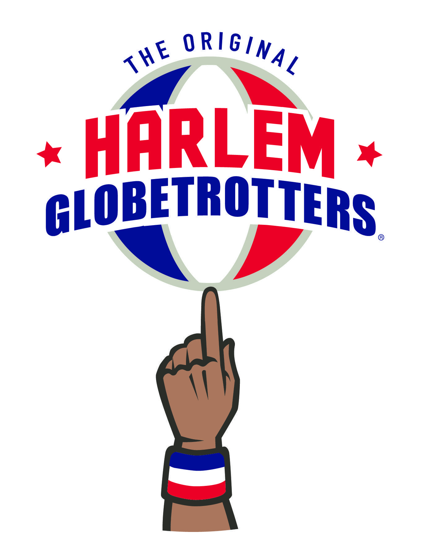 Mean Ball Logo - 16-HGL-001 Globetrotters Finger on Ball logo - Harford Happenings