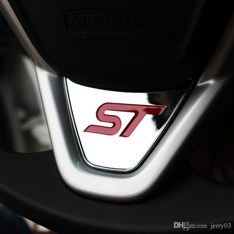 Cool Chrome Logo - Cool Sport ST Logo Steering Wheel Sequins Sticker ABS Chrome