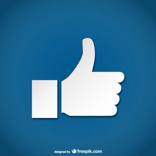 Like Blue Logo - Simple thumbs up icon Vector