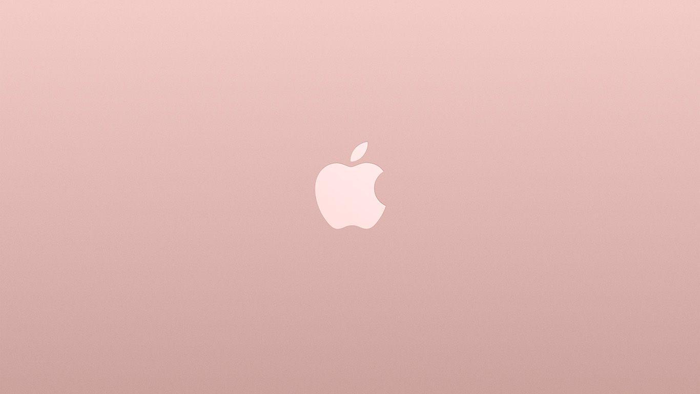 Red Gold White Logo - wallpaper for desktop, laptop | au15-logo-apple-pink-rose-gold-white ...