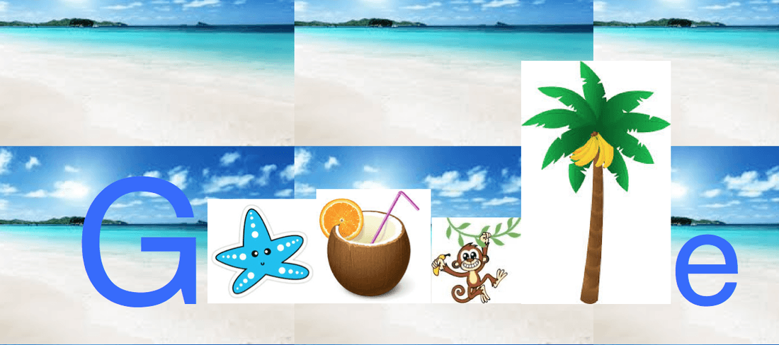 Beach Themed Google Logo - Semester 1 - Fair Romero