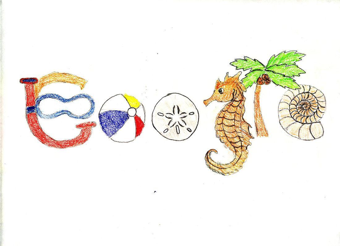 Beach Themed Google Logo - Doodle 4 Google Template 20 Science Google Slides themes