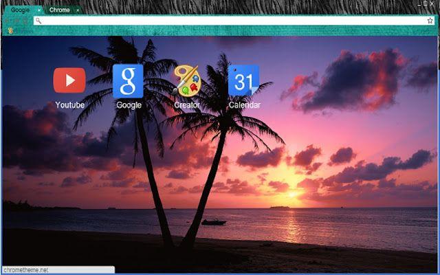 Beach Themed Google Logo - Beach Sunset