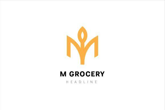 Grocery Logo - M grocery logo. ~ Logo Templates ~ Creative Market