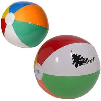 Multi Color Sphere Logo - Multi-Color Custom Beach Ball - 16in | Customized Beach Ball | epromos