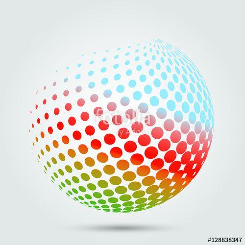 Multi Color Sphere Logo - Sphere bubbles logo multicolor