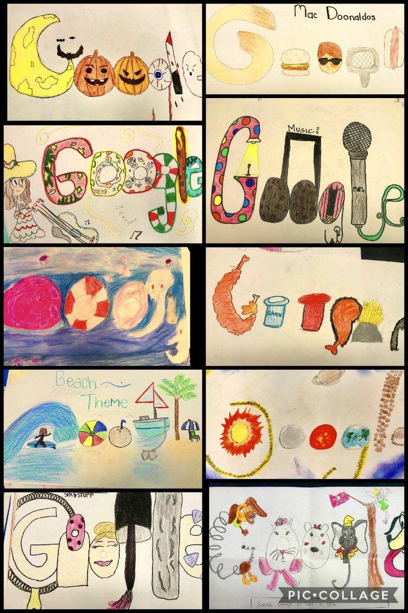 Beach Themed Google Logo - Mrs. Hedderly proud of the Google Logo designs
