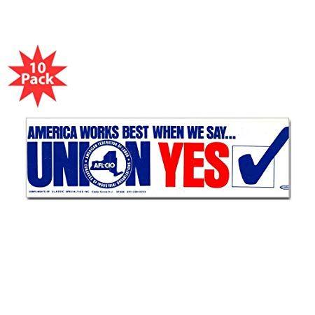 Union Yes Logo - CafePress - Union Yes - Sticker (Bumper 10 pk): Amazon.co.uk ...