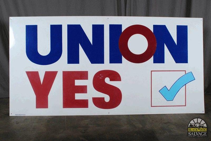 Union Yes Logo - Sign, Aluminum, 