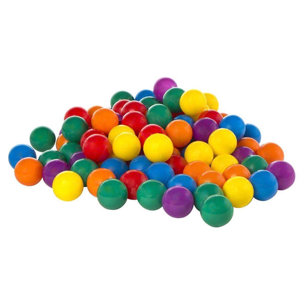 Multi Color Sphere Logo - 100 Pack Intex Small Plastic Multi Colored Fun Ballz For A Ball Pit