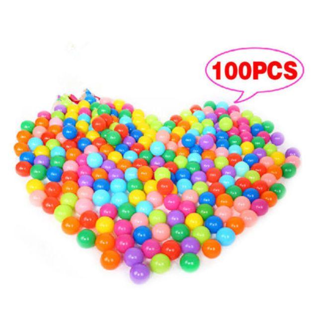 Multi Color Sphere Logo - 100x Multi Color Plastic Play Balls Kids Baby Toy For Ball Pit