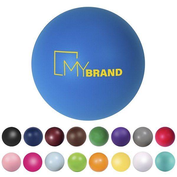 Multi Color Sphere Logo - Custom Round Stress Ball w/ Multiple Color Choices