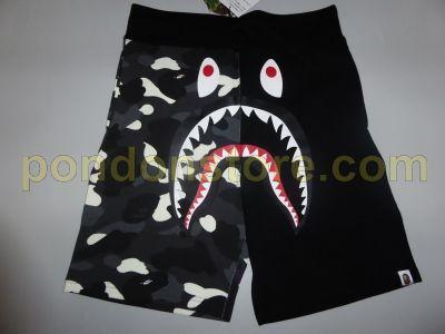 Camo BAPE Shark Logo - A BATHING APE : bape city camo shark sweat shorts pants [Pondon Store]