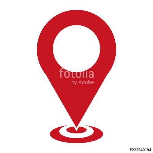 Location White Logo - map pointer icon, GPS location symbol, map pin sign, map icon sign